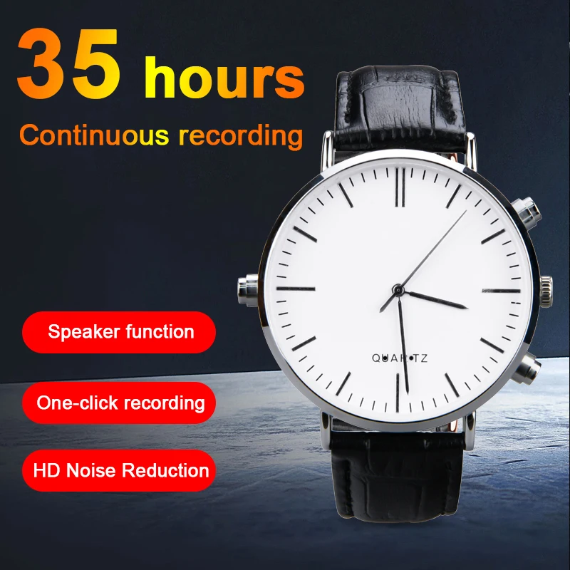 Voice recorder watch activated recording micro dictaphone audio sound