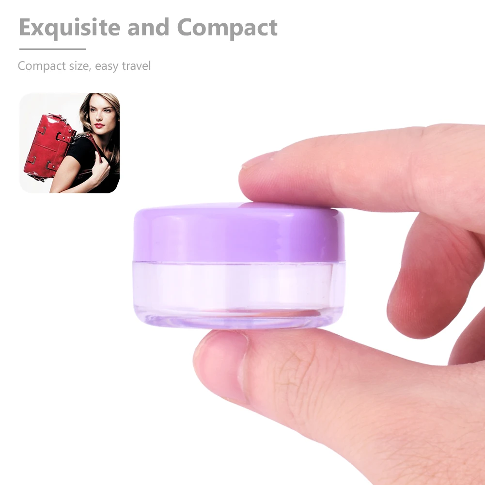 Empty Plastic Makeup Nail Art Bead Storage Container Portable Cosmetic Cream Jar Pot Box Round Bottle 5pcs/lot 10g/15g/20g storage box,storage jar,herb storage container,medicine storage container,honey storage container