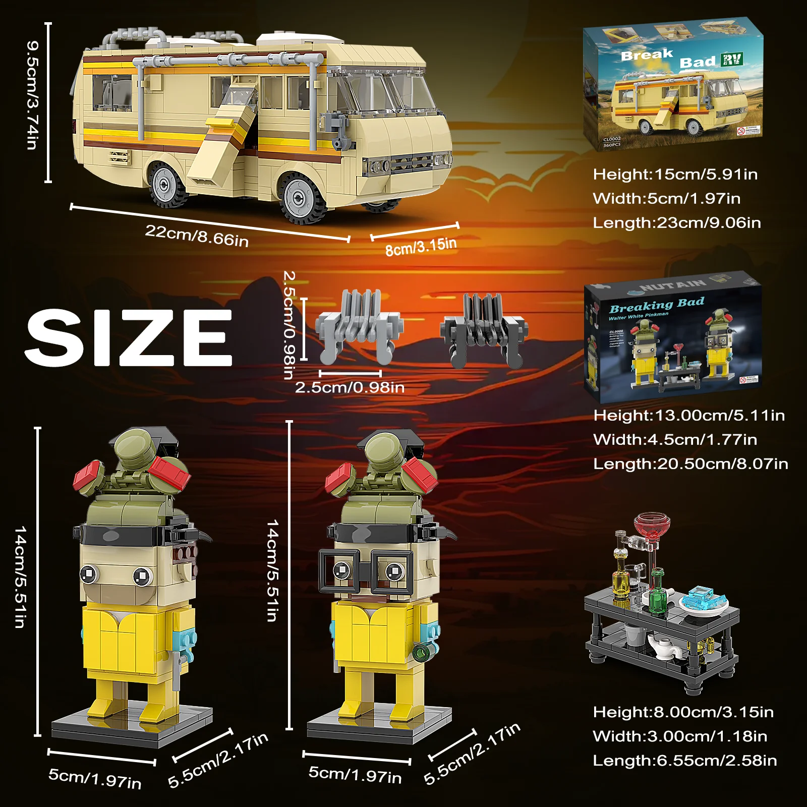 Breaking Bad Car Building Blocks Kit Walter White Pinkman Cooking Lab RV Vehicle 5 Breaking Bad Car Building Blocks Kit Walter White Pinkman Cooking Lab RV Vehicle