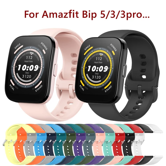 Silicone Strap for Amazfit Bip 5 3 Pro GTR 4 3 Pro GTS 4 3 Mini Wristband  for Bip5 Soft TPU Replacement Bracelet Belt Correa - AliExpress