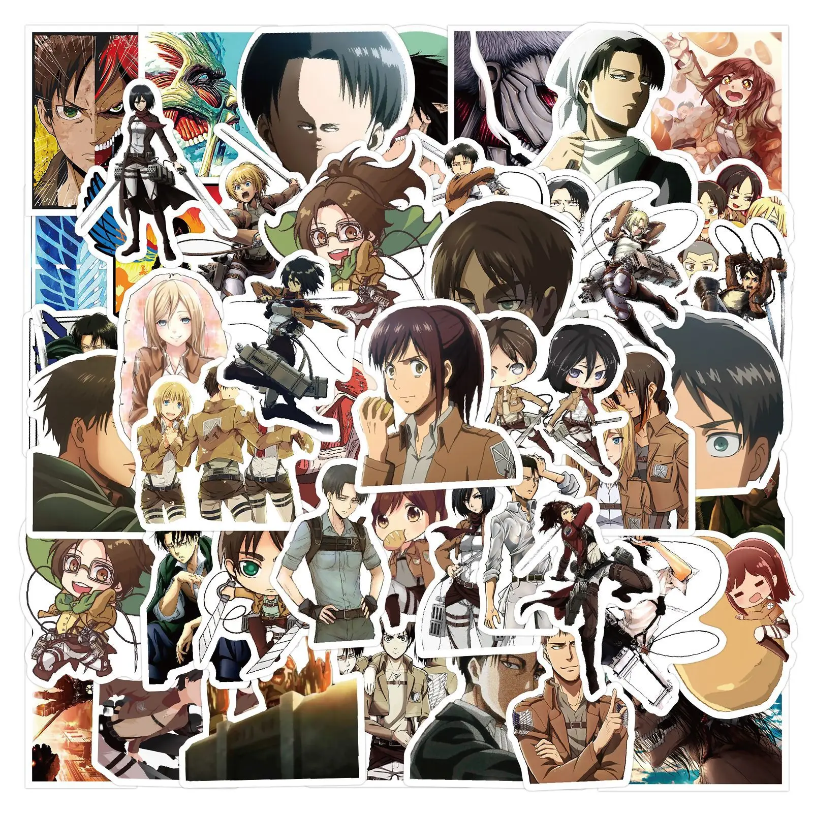 50 قطعة من ملصقات Attack on Titan