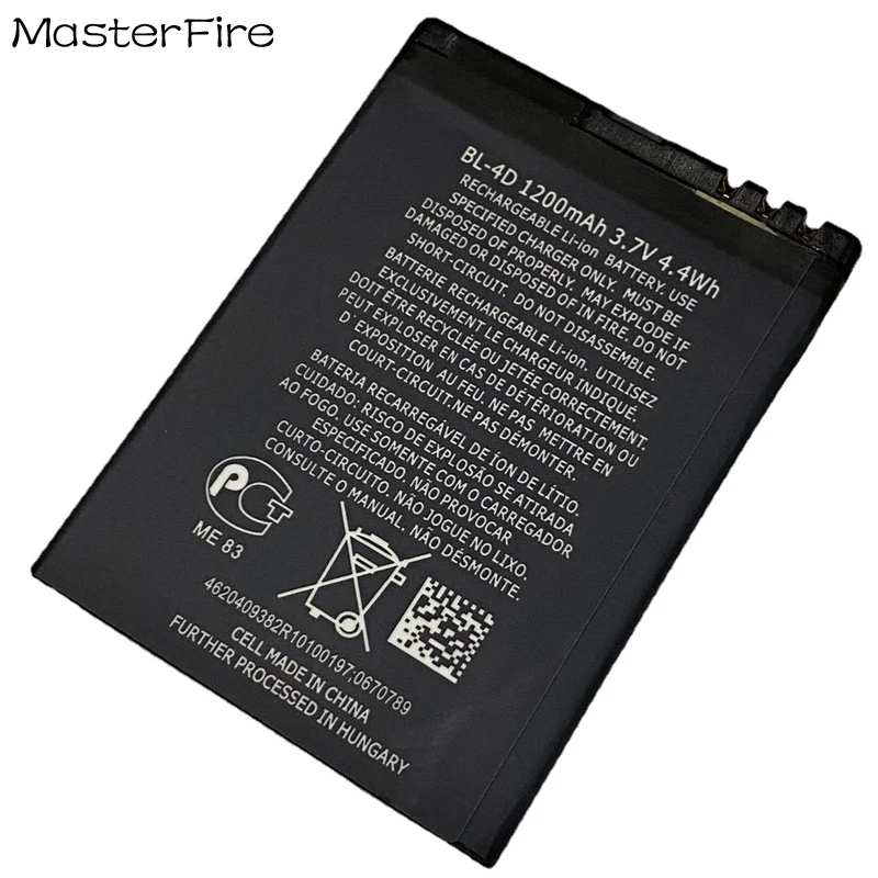 Commercio All'Ingrosso Bl-4D Bl4D 1200Mah 3.7V Batteria Al Litio Di Ricambio Per Telefono Per Nokia N97Min/Mini E5 E6 E7 E7-00 702T T7-00 N5 N8 N8-00
