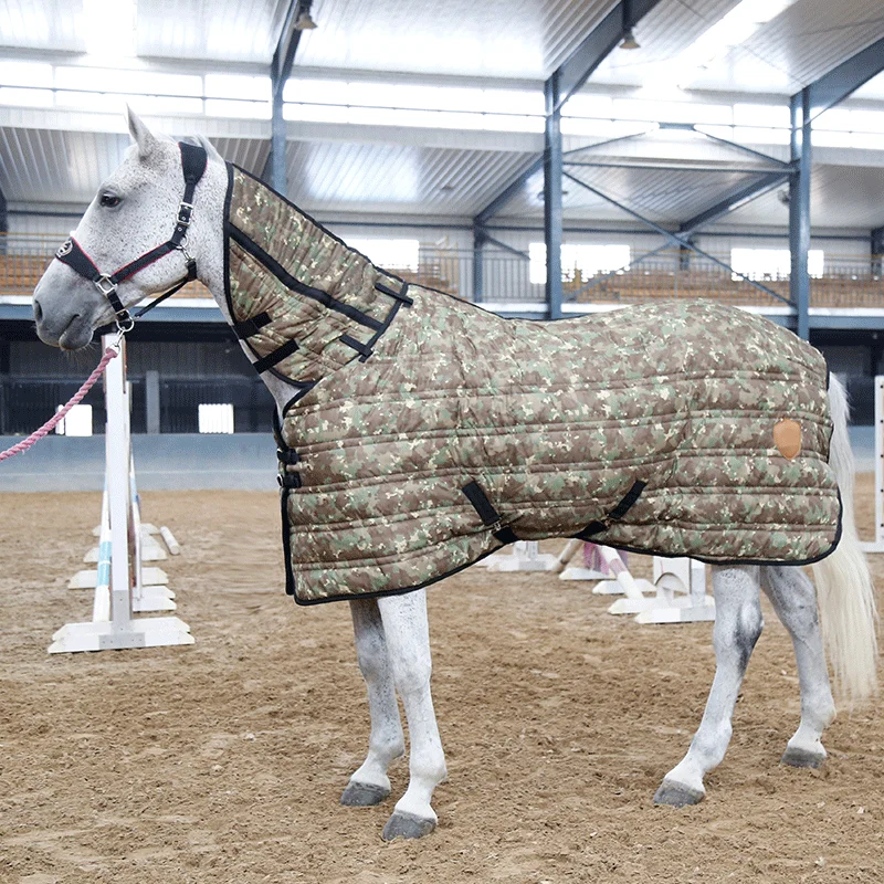 Camouflage Winter One-Piece Padded Horsecloth Scarf Detachable 3D Cutting Lodge Horse Harness Horse Rugs 말 관리용품