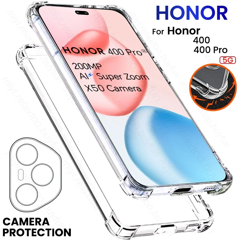 Crystal Clear Anti-Yellowing Shockproof TPU Soft Case Cover