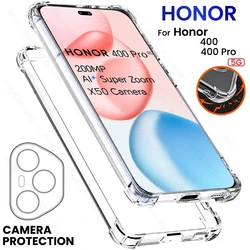 Crystal Clear Anti-Yellowing Shockproof TPU Soft Case Cover for Honor 400 CN (Transparent)