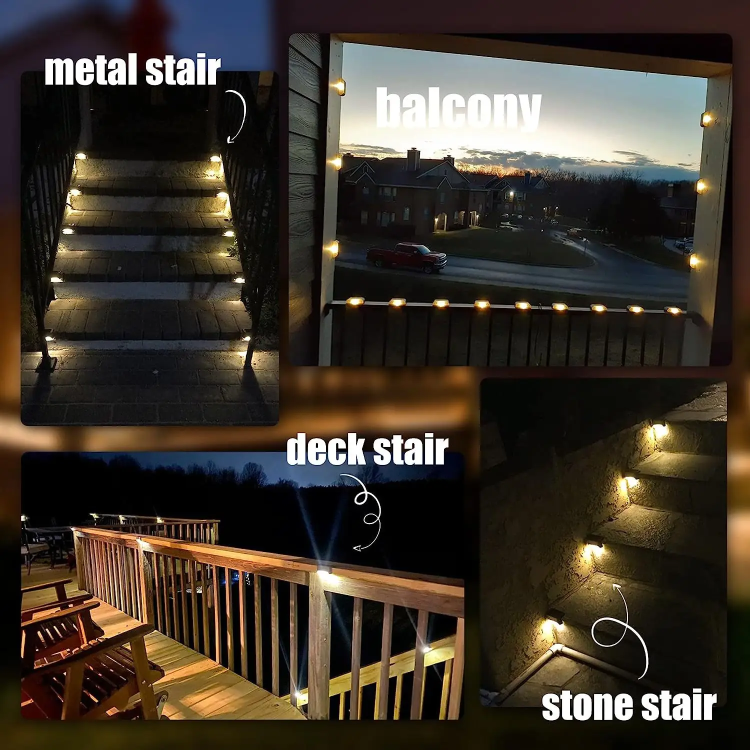 Intelligent light Sensing Step Light Solar Deck Light Path Staircase Lights Outdoor Led Solar Lamp Park Path Corridor Lamp Decor 6