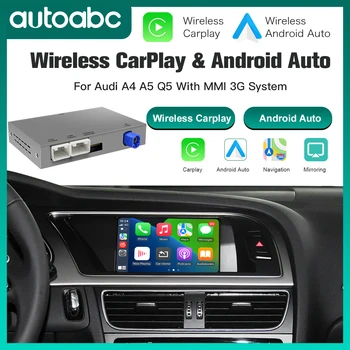 Nuovo Wireless Carplay Android Auto Per Audi A4 A5 S4 S5 RS4 RS5 Q5 2008-2015 con 3GMMI Supporto Mirrorlink Siri Telecamera di Navigazione