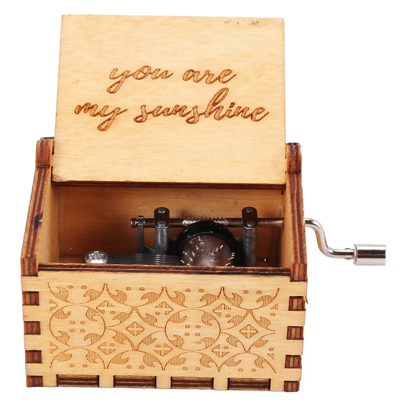 

You Are My Sunshine Wood Music Boxes, Vintage Wooden Sunshine Musical Box Gifts For Birthday/Christmas/Valentine's Day