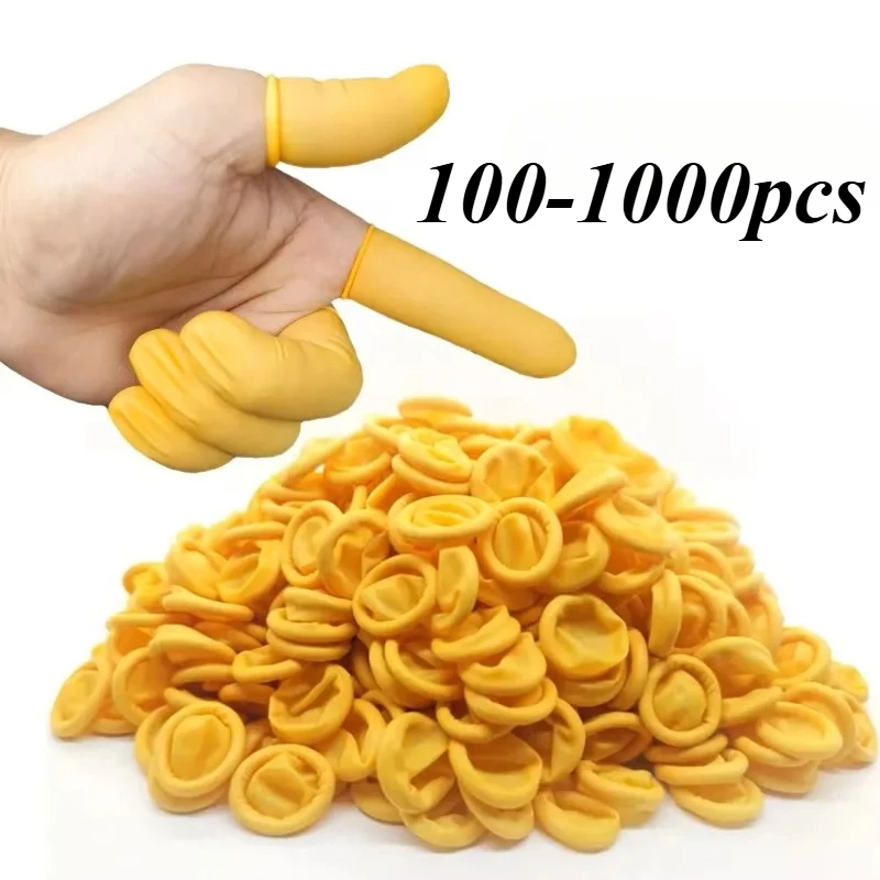 100/200/500/1000 PCS Finger Protective Covers Disposable Finger Covers Latex Anti Static Tip Rubber Protective