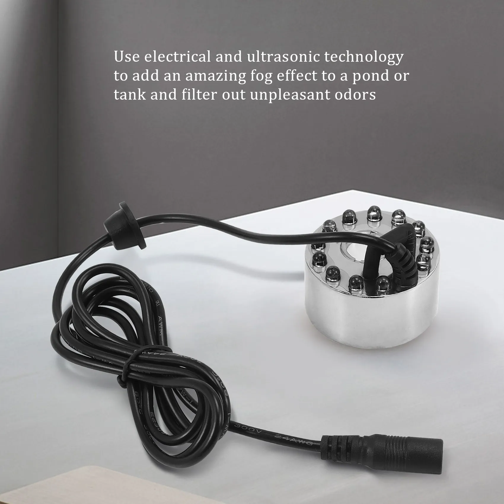 Ultrasonic Mist Maker Fogger Water Fountain Pond 12 LED 5