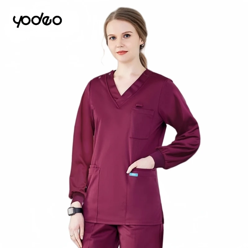 Anti static operating room brushing hand clothing short/long sleeved sets oral dental doctors' blue hand washing clothes