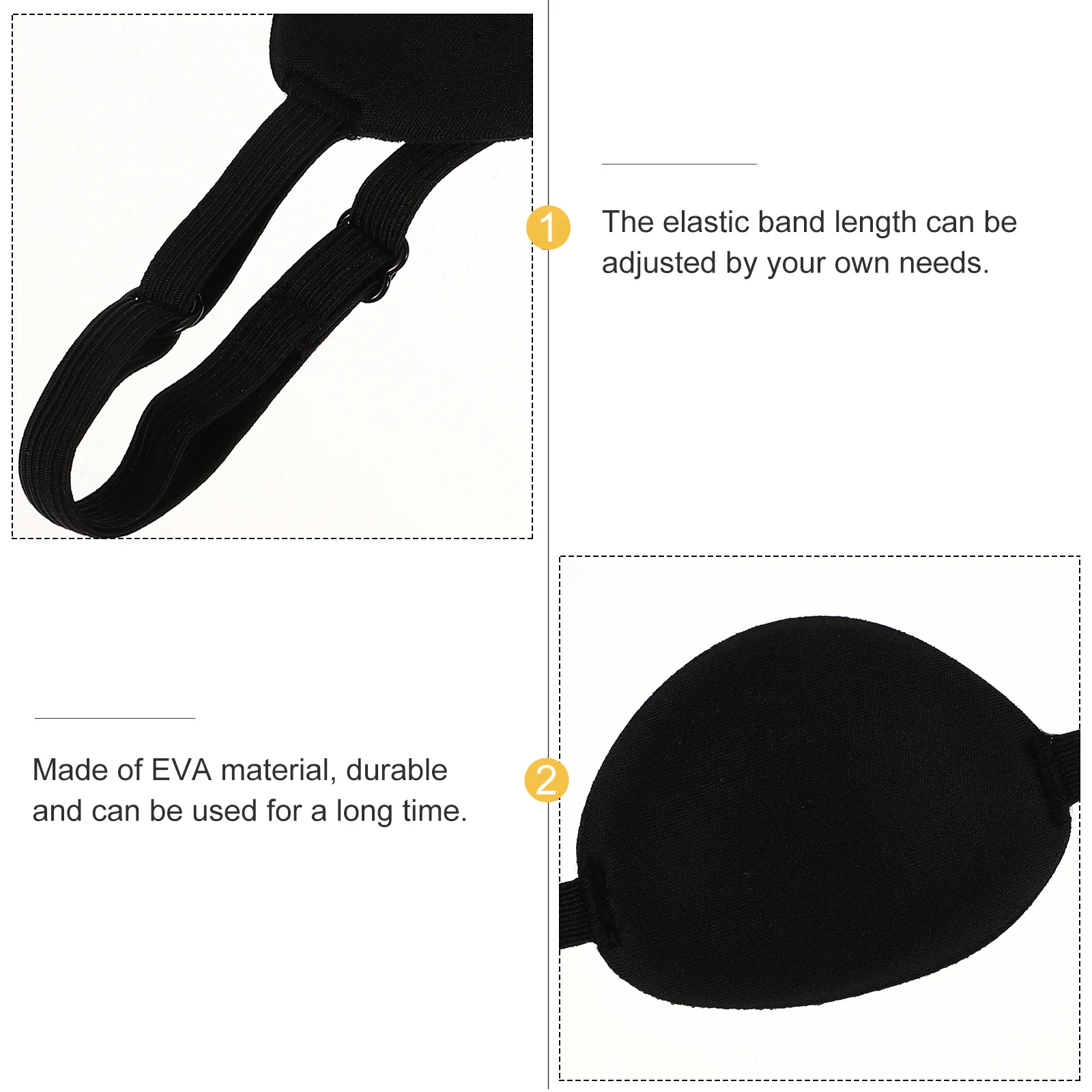 1Pc Pirate Eye Patch EVA Black Eye Mask Single Eye Cover Pirate Eye Cover For Lazy Eye Kids Party Favor Role Playing 6