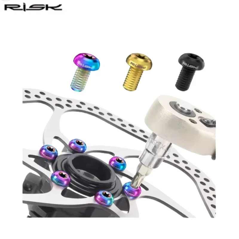 Mountain Bike T25 Disc Screw M5x10 Plum Blossom Disc Brake Fixing Screw Titanium Alloy Bicycle Brake Screws