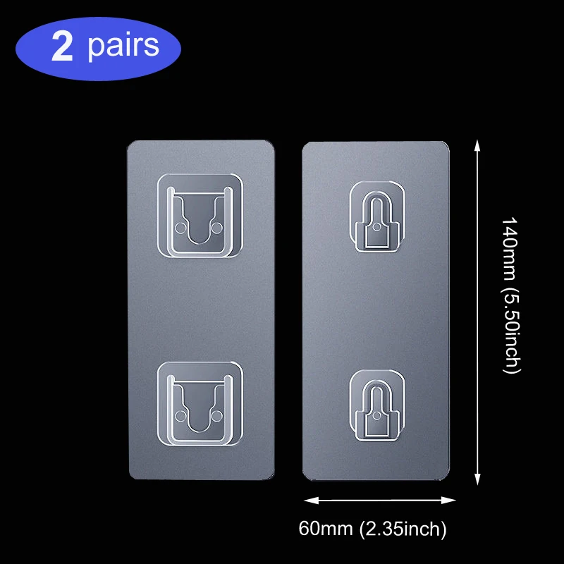 Double-Sided Self-Adhesive Wall Hooks for Kitchen and Bathroom Organization