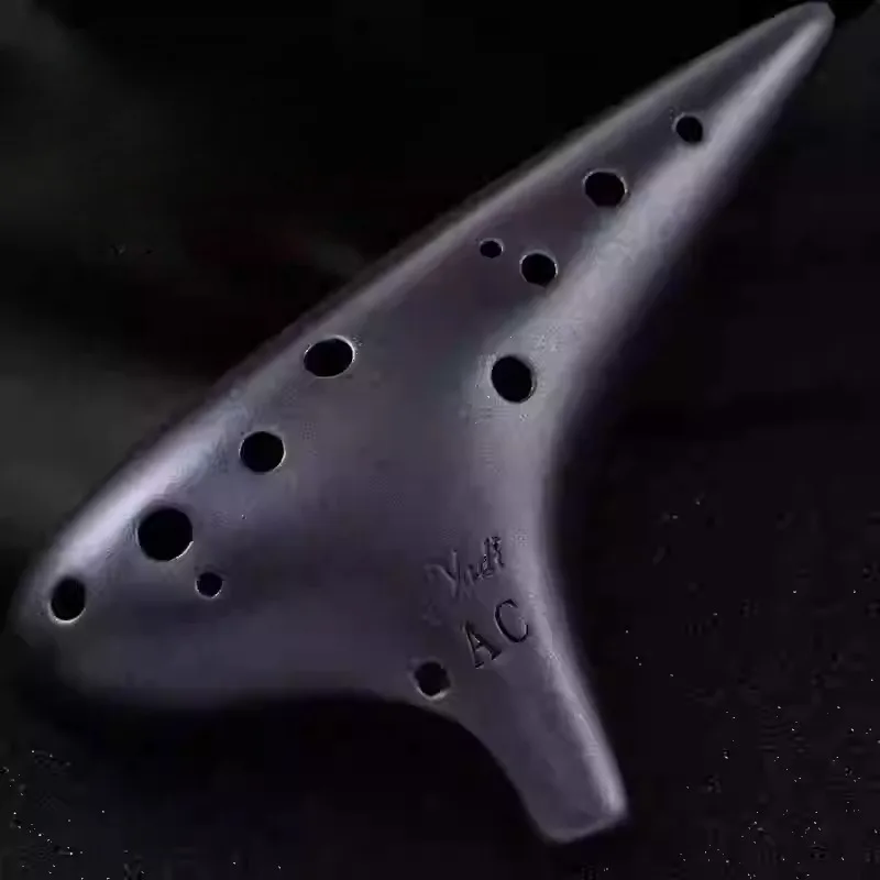 Ceramic Frosted Ocarina 12 Hole AC Tune Funny Orff Instruments Professional Beginner Student Ocarina Musical Instruments