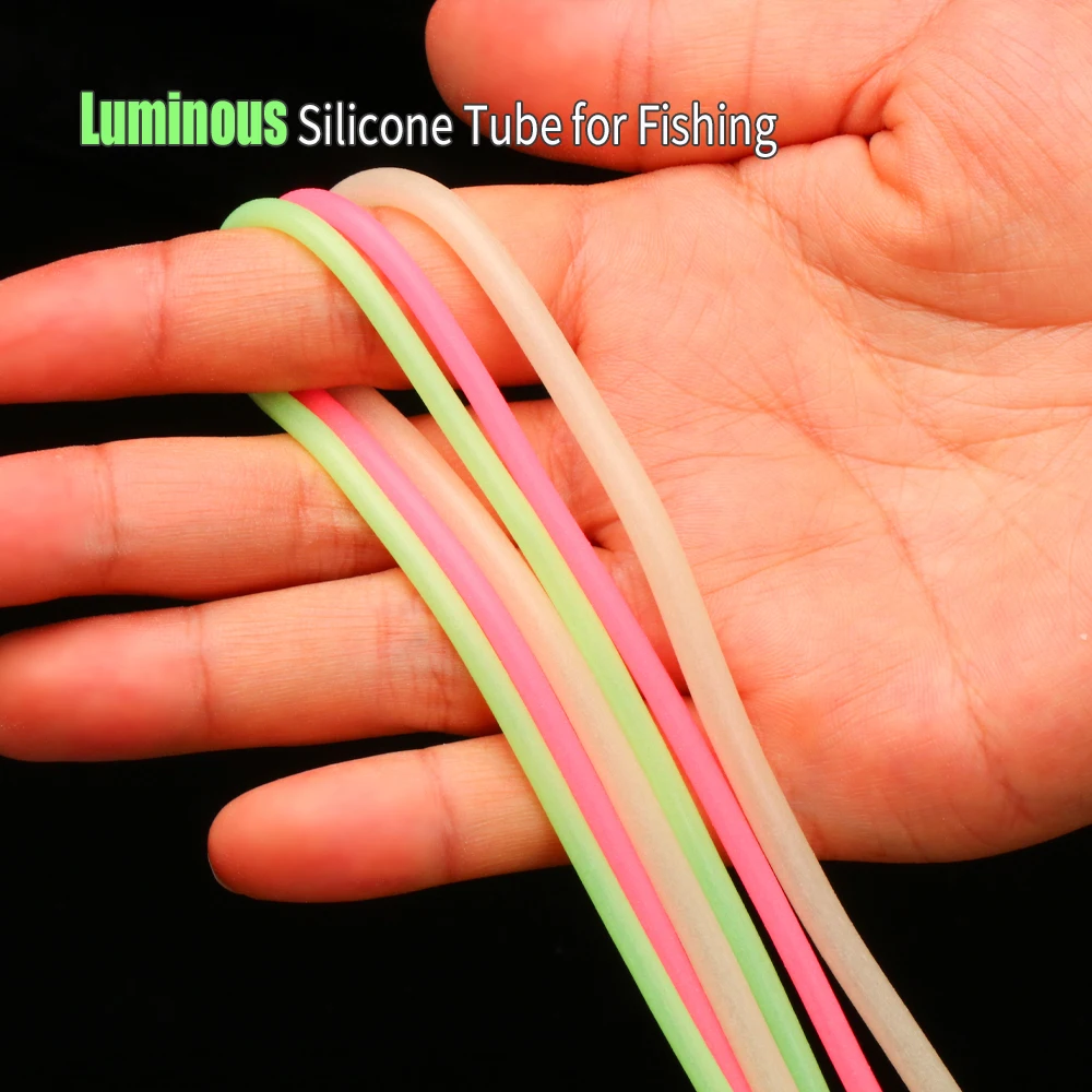 4m Fishing Night Luminous Tube Green Soft Silicone Fishing Sleeves Fishing Rig Hook Line Glow Pipe Light Tackle Tackle Tool