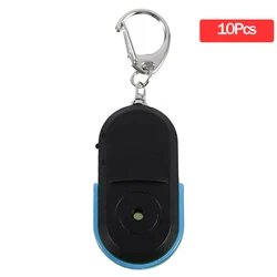 Smart Anti - Loss Key Finder with Whistle Activation and LED Alert (Blue - 10Pcs)