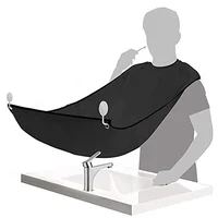 1pc Men Beards Shaving Aprons Creative Wall Mirror Suction Haircut Wrap Cape Home Salon Moustache Beard Shaving Apron - Image 6
