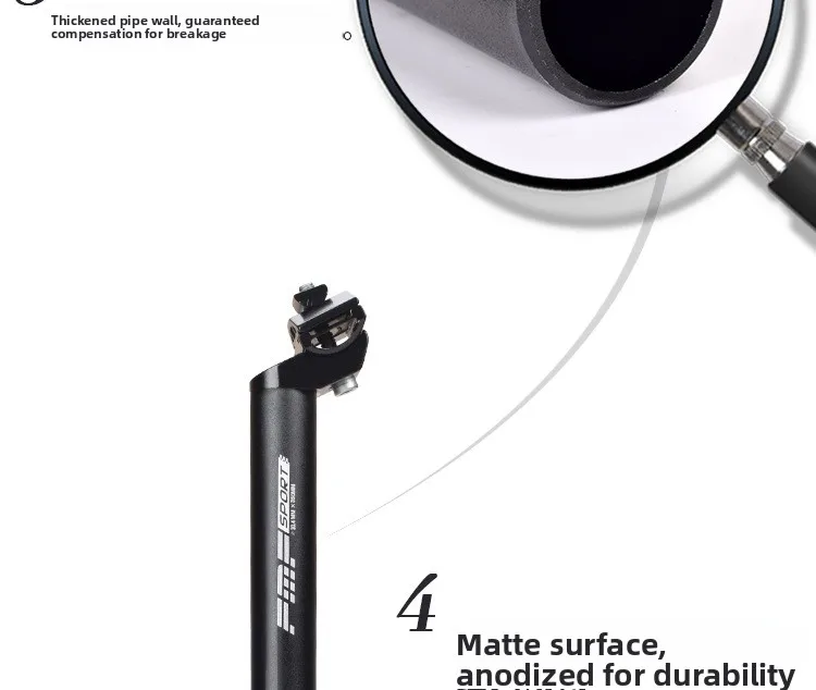 Mountainbike-Sattelstütze aus Aluminiumlegierung, 25,4 mm, 27,2 mm, 28,6 mm, 31,6 mm, Fahrrad-Sattelstütze – Detail 9