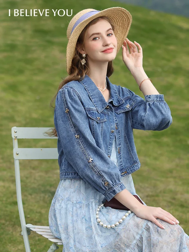 I BELIEVE YOU Women's Jacket Spring Summer 2024 Denim Coats