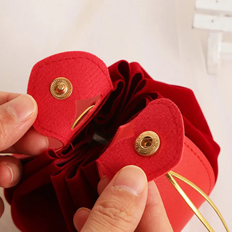 Luxury Flocked Leather Velvet Drawstring Candy Bags – Elegant Sachet Pouches for Christ... - SKU CFB01614 - UGI Packaging