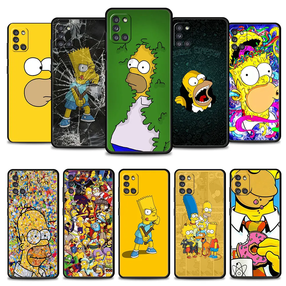 Роскошный мультяшный желтый человек Симпсоны телефонный чехол для Samsung Galaxy A51 A21s