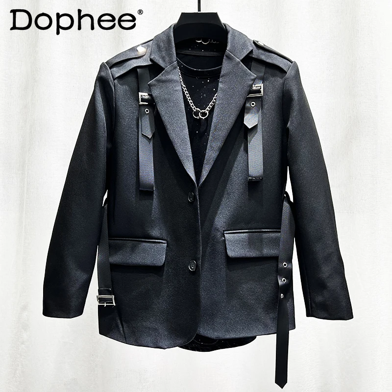 

2024 New Fashion Suit Jackets Men's Handsome High-End Trendy Male Blazers Loose-Fitting Comfort Long Sleeve Casual Suit Coat