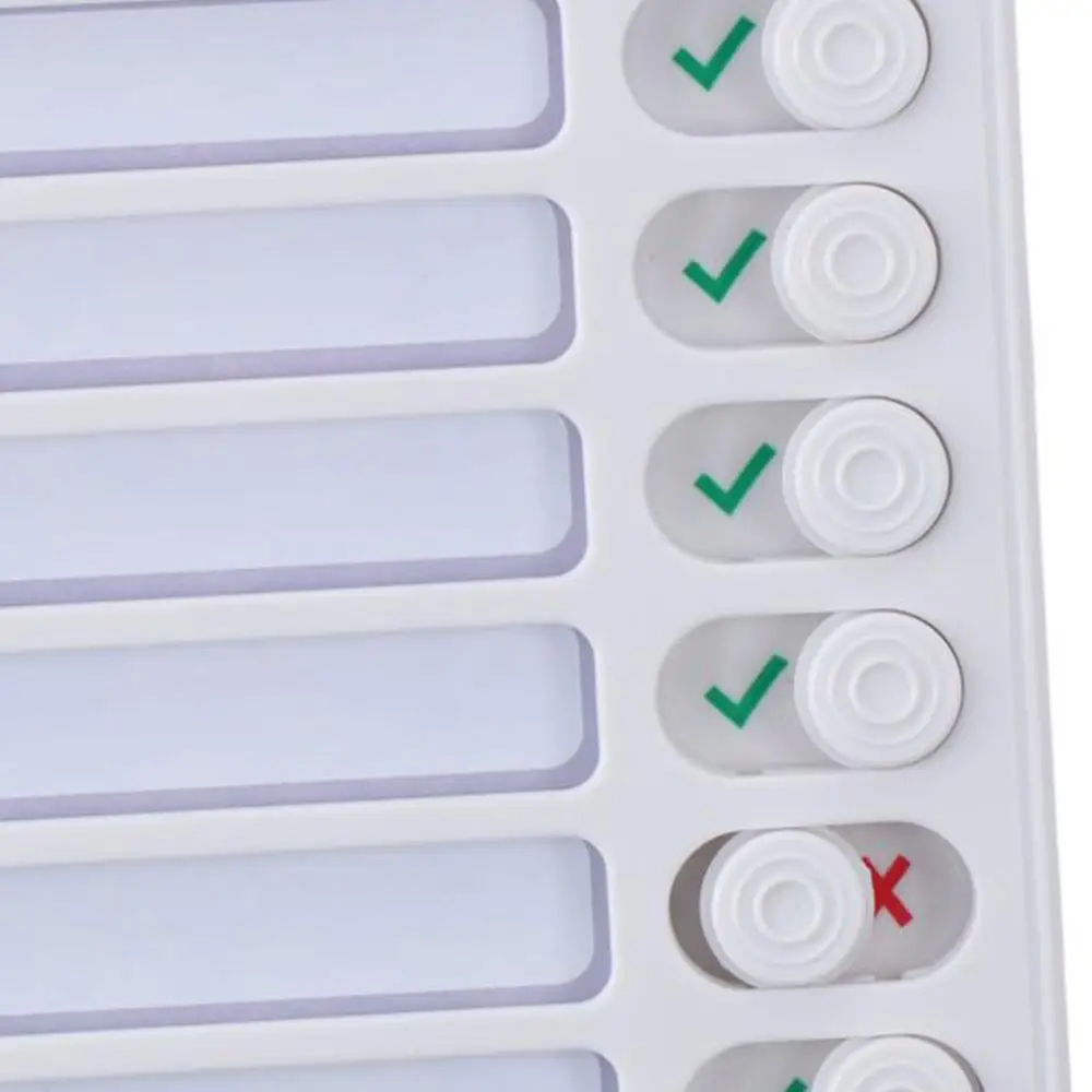 To Do List Checklist Board with 12 Cardstock, Check List Memo Board Chart Memo,Detachable Reusable Plastic Planner
