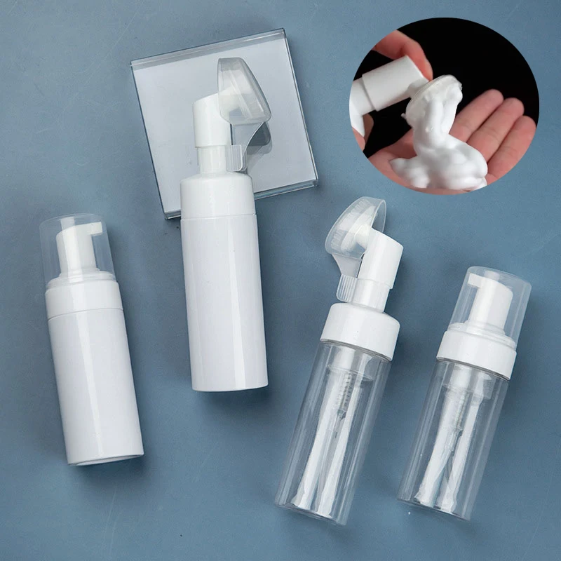 Portable Silicone Brush Foaming Facial Cleanser Bottle