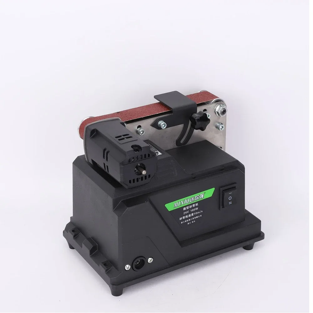 180W Compact Electric Mini Belt Sander Kit with 10 533x30mm Sanding Belts Compatible for 18-24V Makita Batteries