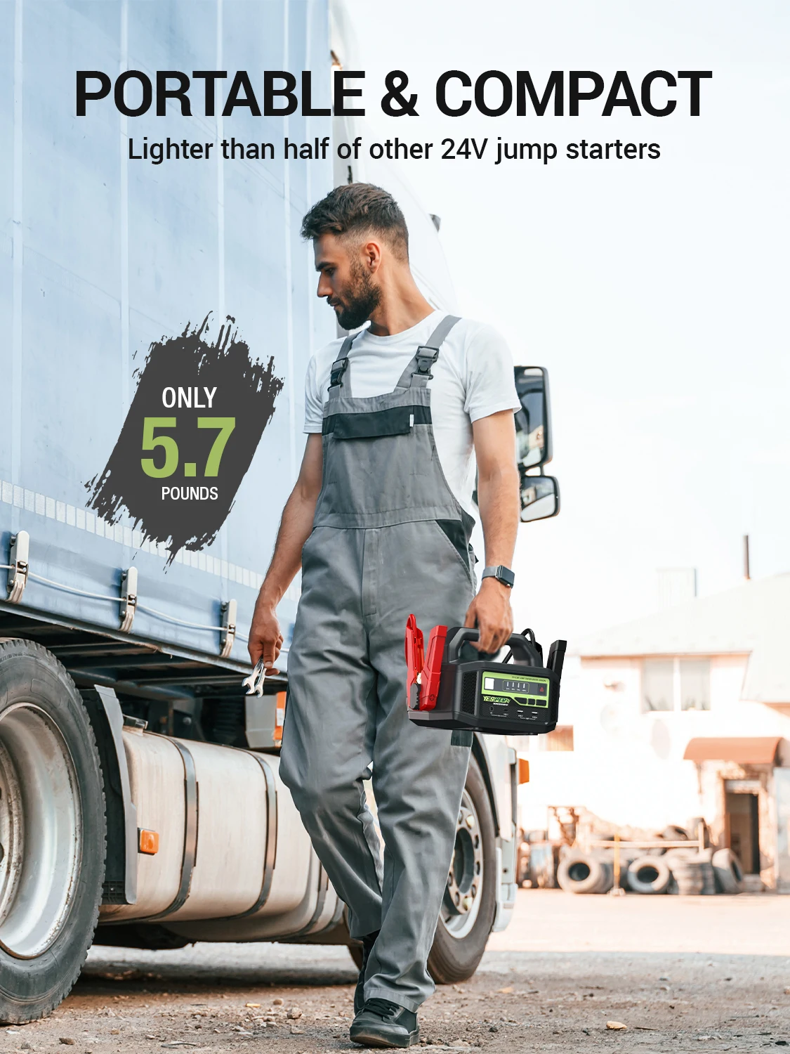 YESPER 24V Jump Car 6000A Peak Jump Starter For car Truck Portable Truck Battery Starting Device External battery