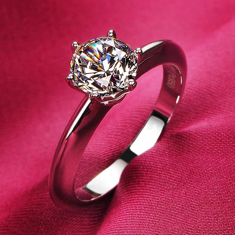 Wedding Engagement Ring for Women Zirconia Crystal Proposal Ring Anniversary Jewelry Crystal rings engagement rings zircon rings stone rings wedding rings stainless steel rings finger rings metal rings