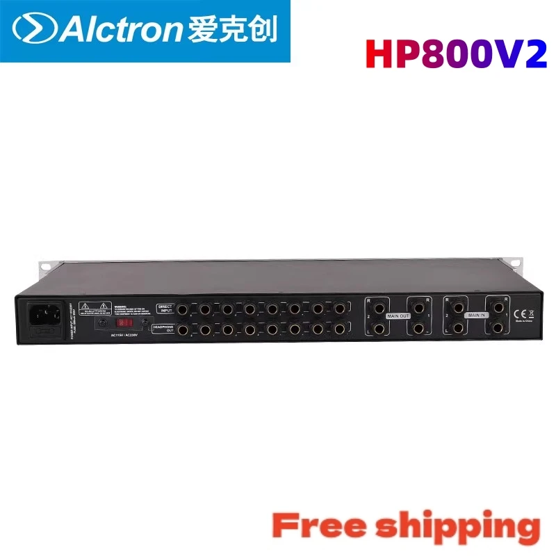 

Alctron HP800 V2 16-channel headphone amplifier features 8 group independent stereo headphone channels used to amplify headphon