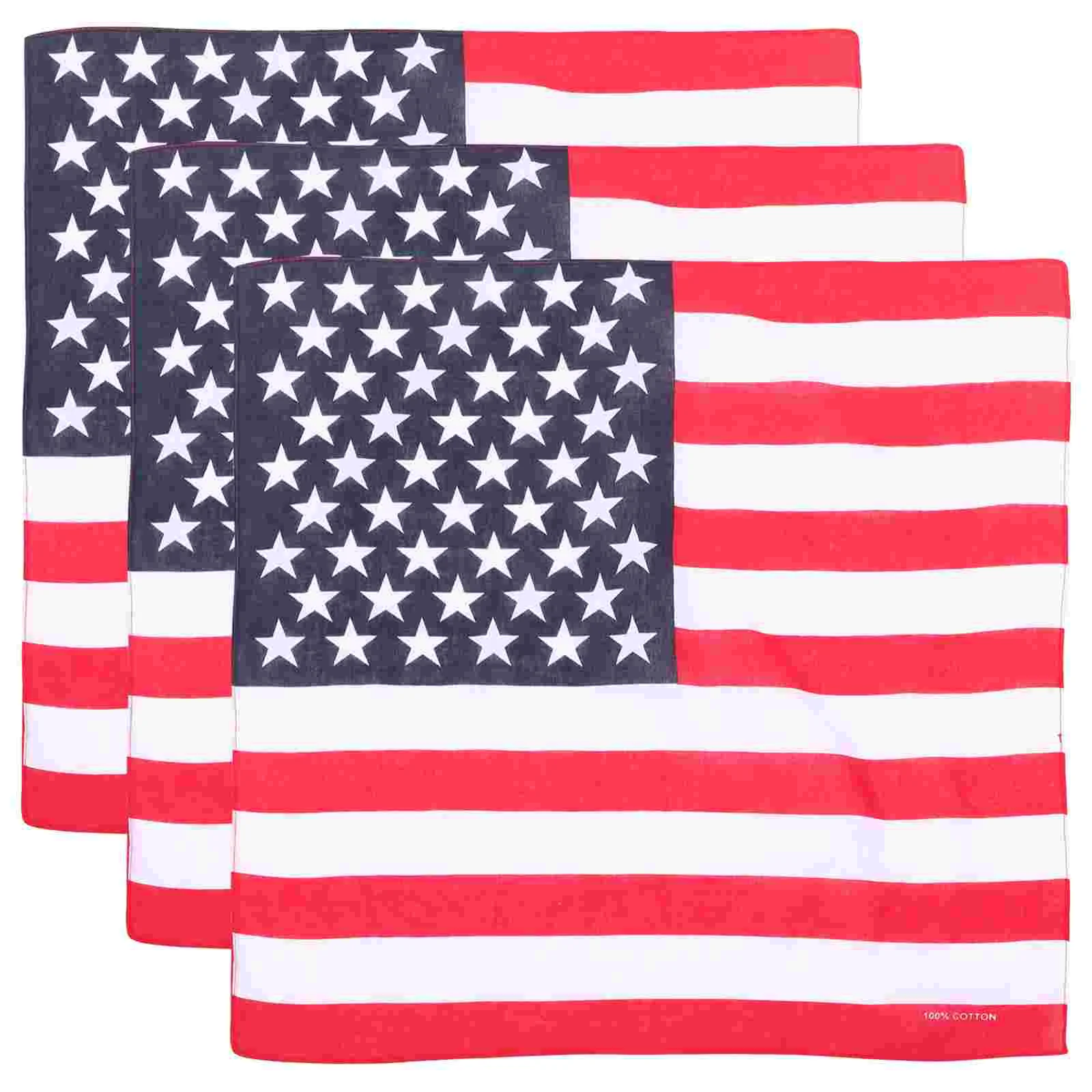 

3pcs American Flag Bandana Headband USA Flag Headwear Unisex Bandanas Patriotic Accessories