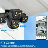 15MP trois écrans WiFi caméra IP sans fil extérieur trois objectifs PTZ 2 voies Audio humain suivi automatique caméra de Surveillance Tuya APP 3