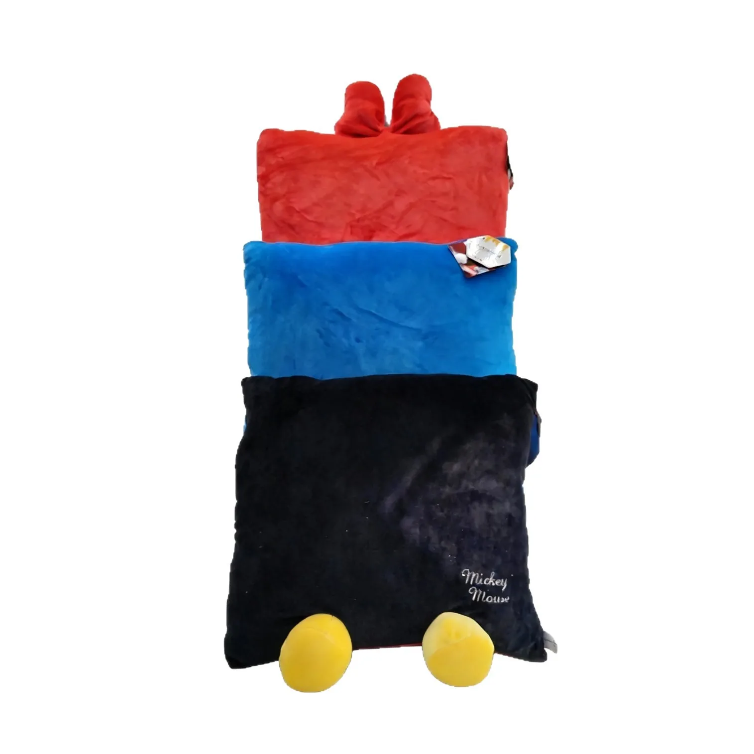 디즈니 미키 미니 도널드 덕 45cm 플러시 쿠션 - 귀여운 캐릭터 다리 디자인 푹신한 쿠션, 침대 및 어린이 침실용