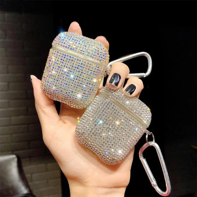 

Earphone Case for Apple Airpods 2 1 Protective Charging Bag Luxury 3D Cute Bling Diamond Wireless Bluetooth Earphone Accessories