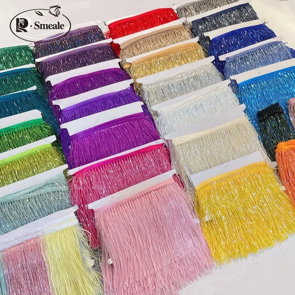 15CM Width 38 Colors Grey Blue Tube Tassel Dress Accessories Lace Trim Wedding and Evening Dress Beaded Decoration RS3052 lace garment accessories lace decoration lace accessories lace sewing accessories clothing accessories