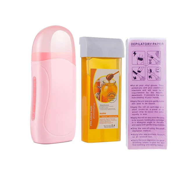Wax Heater Hair Removal Wax Hard Wax Beans Hair Removal Tool Beauty Wax Professional Single Handheld Depilatory Wax Hair Removal Machine with EU Plug Portable Epilator Roll on Wax Heater Heater