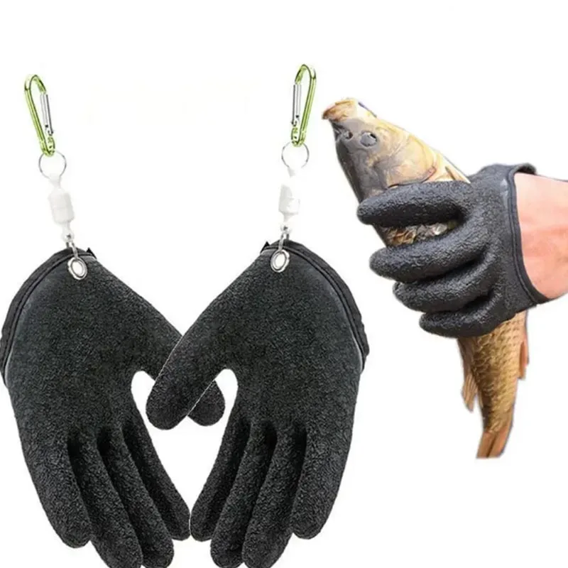 Fishing Gloves 1pc Left Or Right Professional Catch Fish Latex Hunting Antiskid Protect Hand Puncture Scrapes Fisherman fishing gloves