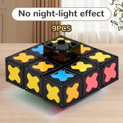Magnetic Transformable Fidget Spinner - Stress Relief Sensory Toy for Kids, Creative Puzzle Gift (Black)