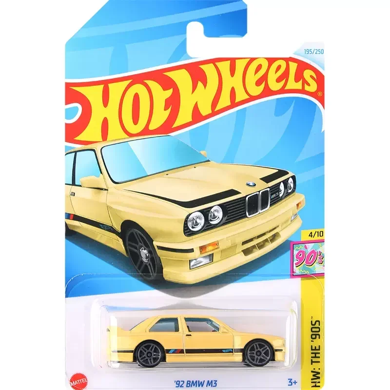 2024L Original Hot Wheels Car 92 BMW M3 Boys Toy Scale 1/64