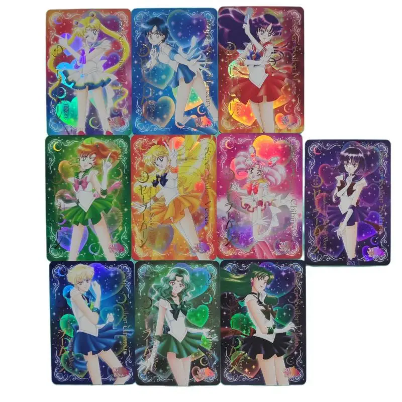 10 Pz/Set Sailor Moon Tsukino Usagi 30Th Anniversary Original Painting Style Series Anime Game Characters Collection Card