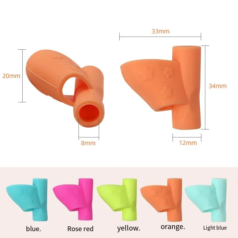 새로운 어린이 교정 연필, 펜으로 쓰는 법 배우기, 아티팩트 학생 문구 실리콘 연필 세트, 10 개