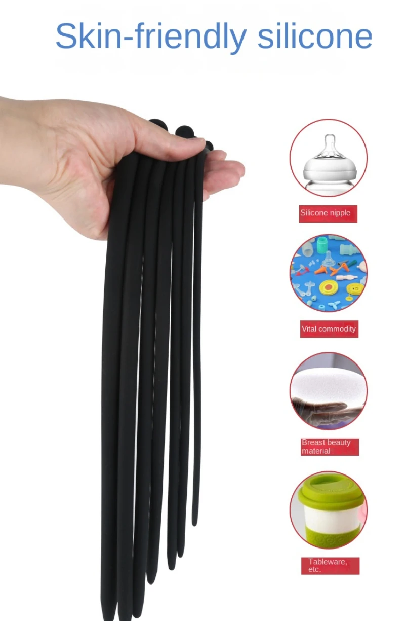 Insert Penis Plug Silicone Urethral Catheter Dilator Horse Eye Stimulation Adult Sex Toys for Men Gay Sounding Urethra Catheter