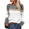 Autumn Winter New Color Blocking Sweater Women O Neck Pullover Long Sleeve Knitted Tops Female Daily Comfortable Casual Jumpers 6