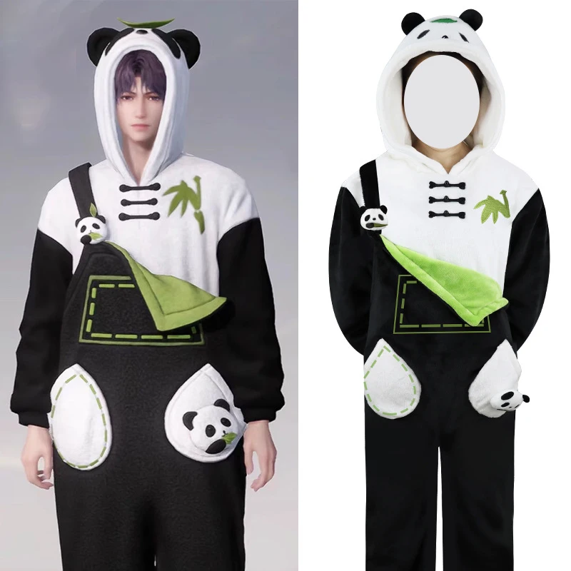 Love And Deep Space Kigurumi Qi Yu Shen Xinghui Qin Che Panda Pajamas Suit Rafayel Zayne Xavier Sylus Cosplay Loungewear