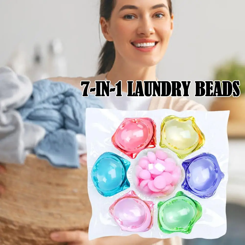 6-in-1 Laundry Beads Concentrated Laundry Gel Beads Clothing Cleaner Detergent Long-Lasting Fragrance laundry detergent laundry beads