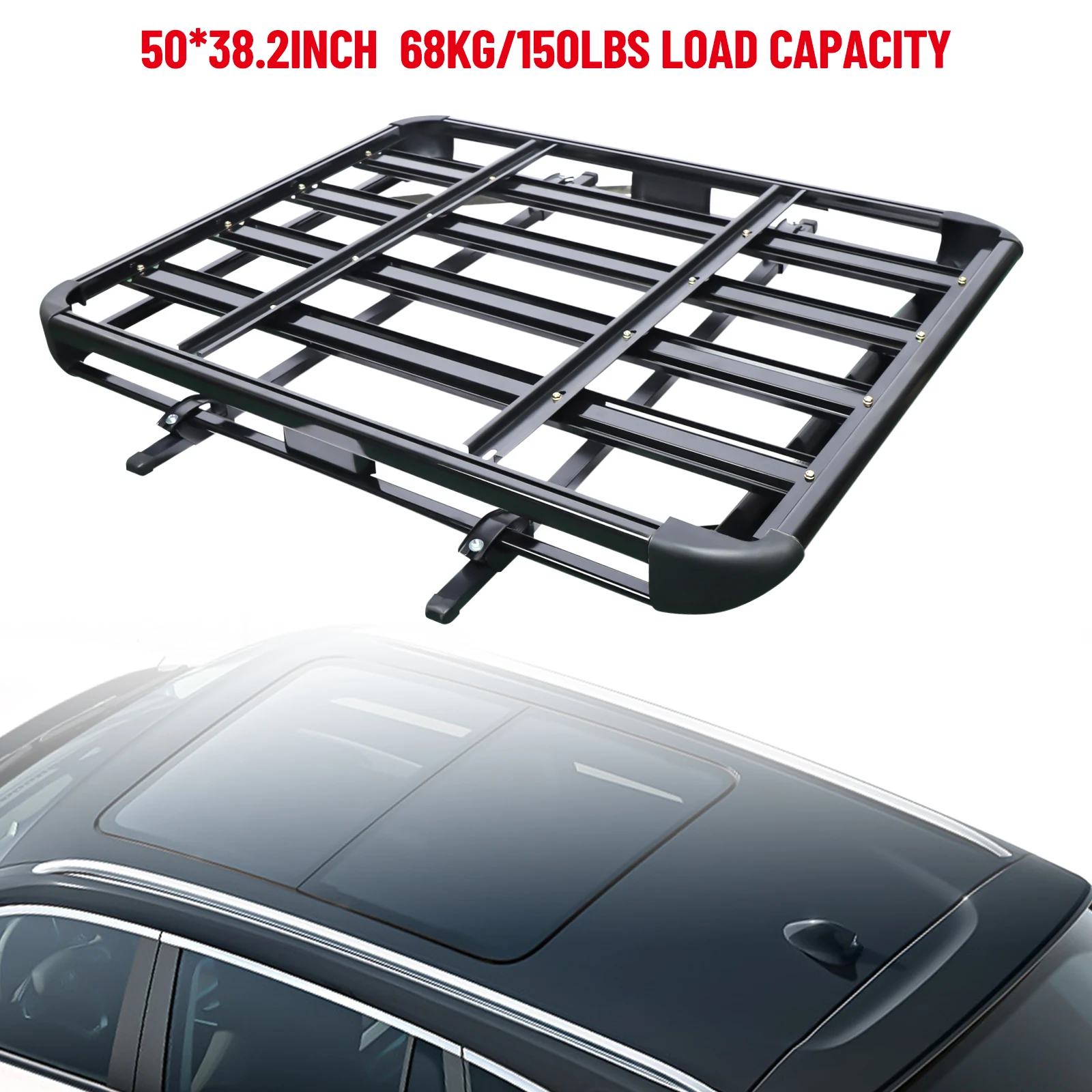 Universal Car Roof Rack Aluminum Alloy Luggage Carrier Roof for Car Basket  with Bars Single Deck Car Roof Chest for SUV 127*97cm - AliExpress