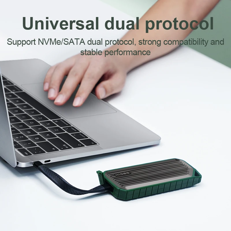 HDD Enclosure External Hard Drive Housing M2 SSD Enclosure External Solid State Drive Hagibis M2 SSD Case NVMe NGFF SATA Dual Protocol SSD Enclosure M.2 to USB 3.1 Gen2 Adapter for NVME PCIE NGFF SATA Disk Box